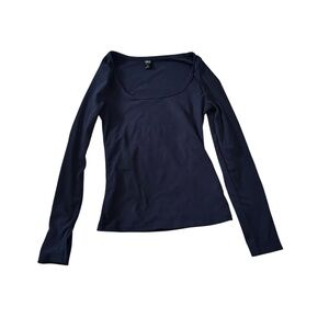 Classic Navy Long Sleeve Women's Top